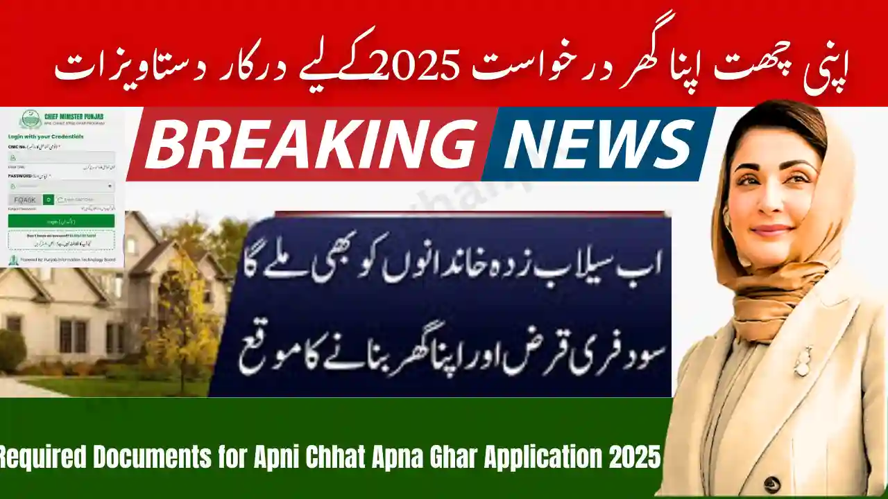 Required Documents for Apni Chhat Apna Ghar Application 2025