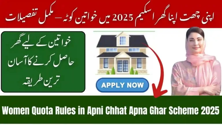 Women Quota Rules in Apni Chhat Apna Ghar Scheme 2025