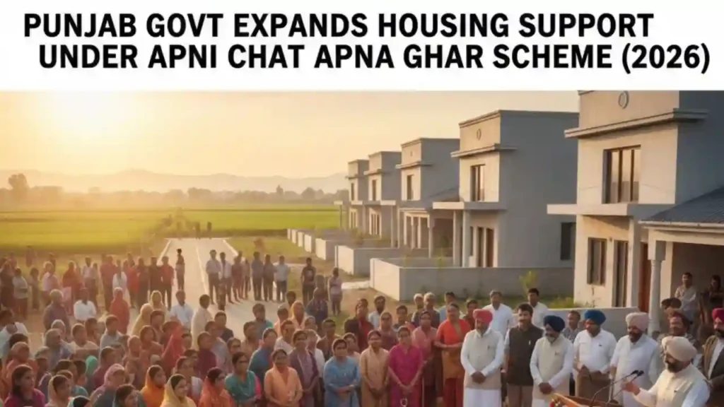 Punjab Govt Expands Housing Support Under Apni Chhat Apna Ghar Scheme (2026)